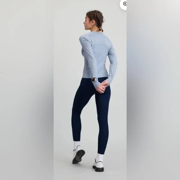 NWT Women's Cozy Zero Merino Blend Lightweight Navy Blue Leggings Pants. Small. - Picture 5 of 14